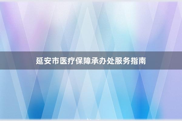 延安市医疗保障承办处服务指南